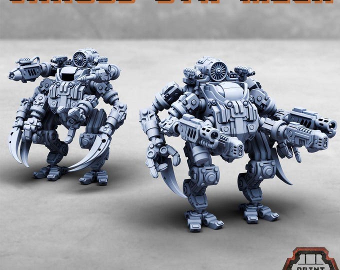 Vaross Syn Mech - Print Minis Licensed 28-32mm Resin Sci-Fi Mech Miniature