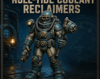 Null-Tide Coolant Reclaimers | 10 Industrial Sci-Fi Specialist Gang Miniatures | HGM Exclusive Unpainted Resin Models