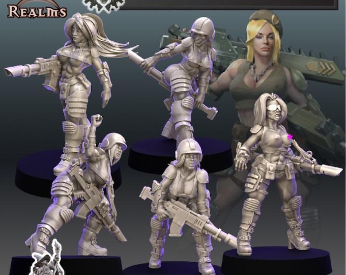 Guard Babes Pinups - Across the Realms - Tabletop Wargaming for Grimdark | OPR | Sci-fi