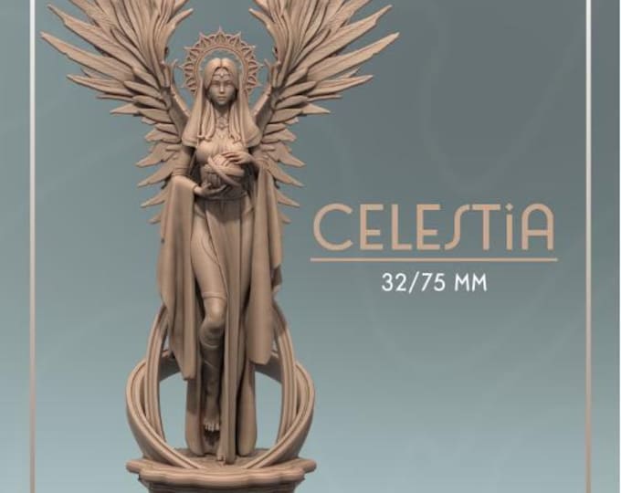 Celestia Fantasy Miniature for Sci-Fi Wargames & TTRPG DnD Fantasy Tabletop Wargaming | Dungeons and Maidens mini
