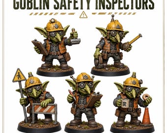 Goblin Safety Inspectors - Charity Miniature Series - HighlandGamingMinis Tabletop Wargaming sci-fi Grimdark
