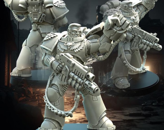 Brother Sergeant Adonael - True Scale - Across the Realms - Tabletop Wargaming for Grimdark | Alternative  | OPR Sci-Fi mini