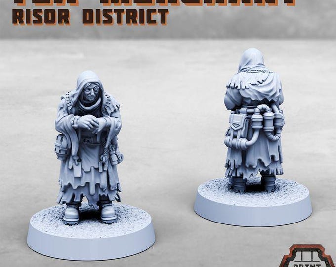 Tea Merchant - Print Minis - Grimdark - Print Minis - Fantasy Resin Miniature