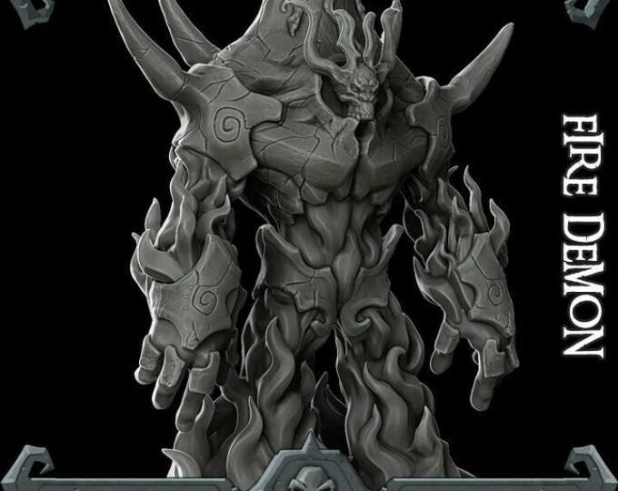 Fire Demon - Rocket Pig Games - Fantasy Resin Miniature