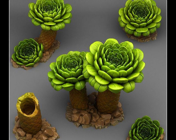Island Flowers - Fantastic Plants & Rocks - Fantasy Terrain Set