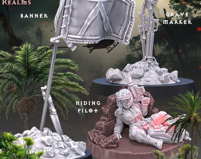 Jungle Fighters - Objective Marker Set - Across the Realms - Tabletop Wargaming for Grimdark | Alternative  | OPR Sci-Fi mini