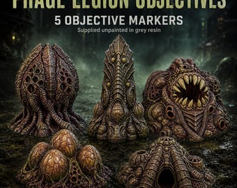 Phage Legion Objectives - HGM Exclusive Resin Sci-Fi Objective Marker Set - 5 Pieces