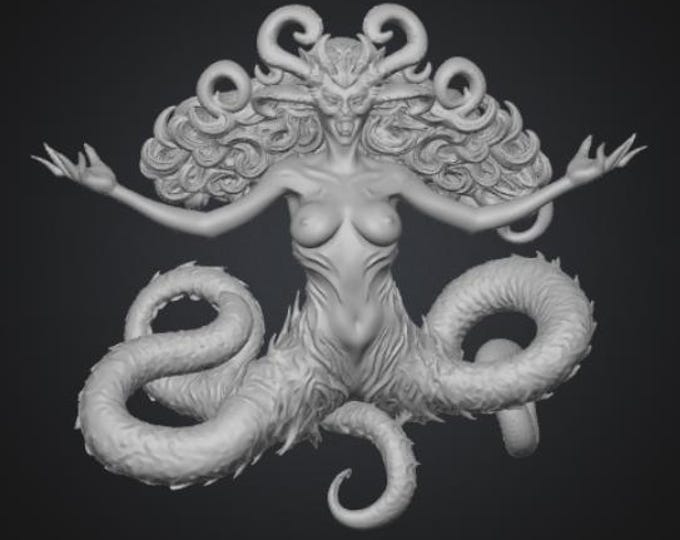 Chaos Goddess of Excess - Exclusive Highland Gaming Minis - Tabletop Wargaming for Grimdark | Alternative  | OPR Sci-Fi mini