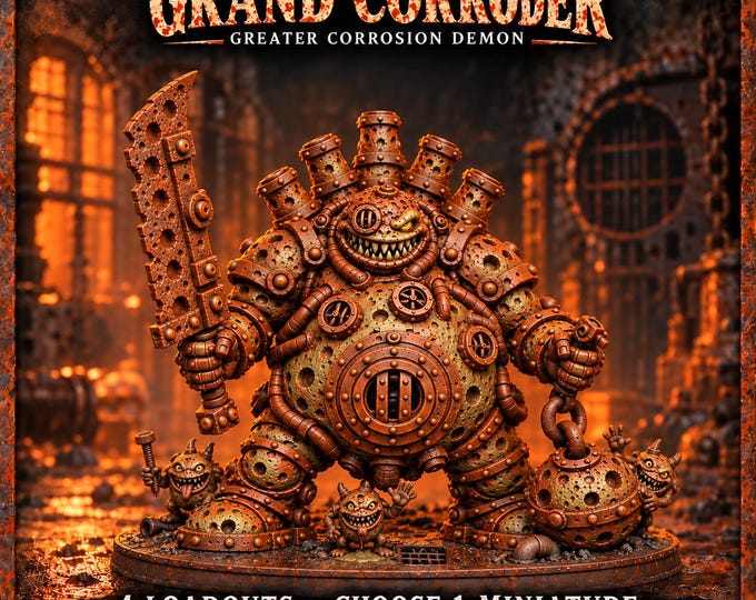 Grand Corroder Greater Demon | Choose 1 of 4 Loadouts | Rust Legion Cankerborn Resin Monster | 130mm Base Option | HGM Exclusive