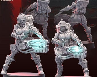 Traitor Pinups with Plasma Guns – Across The Realms – Sci-Fi – Resin Unit