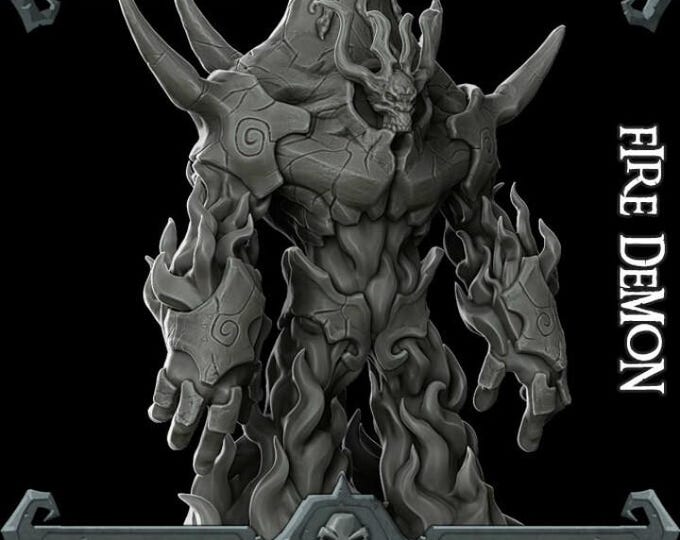 Fire Demon - Rocket Pig Games - Tabletop Wargaming for Grimdark | OPR Sci-Fi & Fantasy Resin Mini