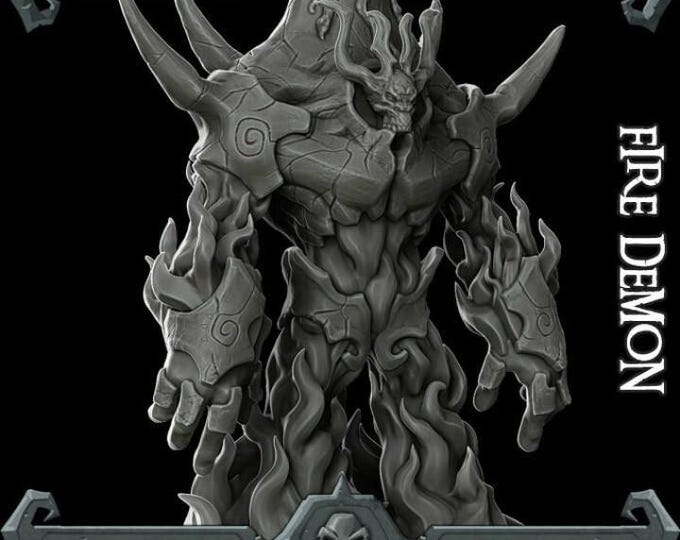 Fire Demon - Rocket Pig Games - Tabletop Wargaming for Grimdark | OPR Sci-Fi & Fantasy Resin Mini