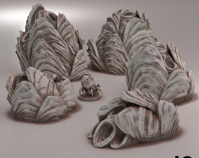 Terrain Deep Hive Bug Nests - Oshounaminis - Tabletop wargaming miniature for Grimdark | OPR | Sci-fi | Alien | Bug | Resin 3D Printed