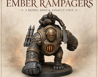 Bronze Legion Ember Rampagers | 3 Resin Sci-Fi Assault Miniatures | HGM Exclusive
