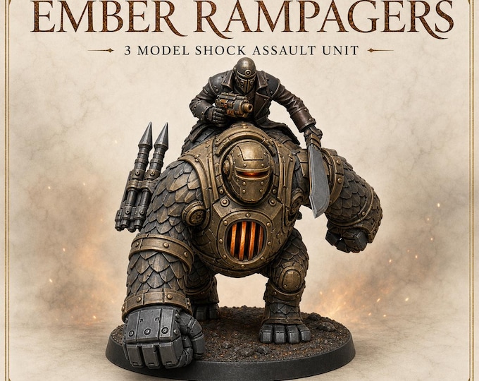 Bronze Legion Ember Rampagers | 3 Resin Sci-Fi Assault Miniatures | HGM Exclusive