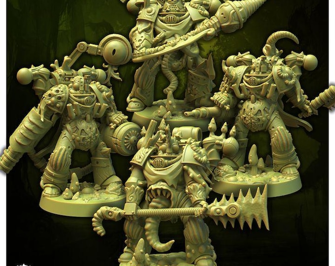 Chaos Plague Soldiers - God Immaterium Miniatures - Tabletop Wargaming for Grimdark | Alternative  | OPR Sci-Fi mini
