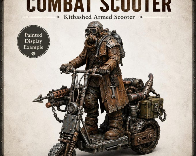Combat Scooter - 32mm Sci-Fi Resin Vehicle with Rider - HGM Exclusive