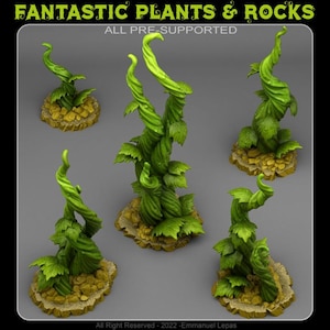 Jack&#39;s Beanstalk 2 Wargaming Terrain Objectives | Fantastic Plants and Rocks | PathFinder | Mini | Dungeons and Dragons | Fantasy | RPG