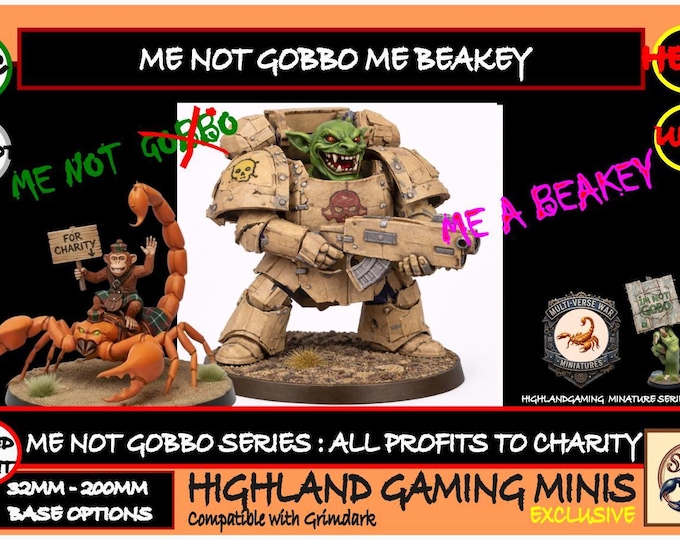 Multi-Verse Wars - Me Not Gobbo Me Beakey Me Not Gobbo Charity Miniature Series - HighlandGamingMinis Tabletop Wargaming sci-fi Grimdark
