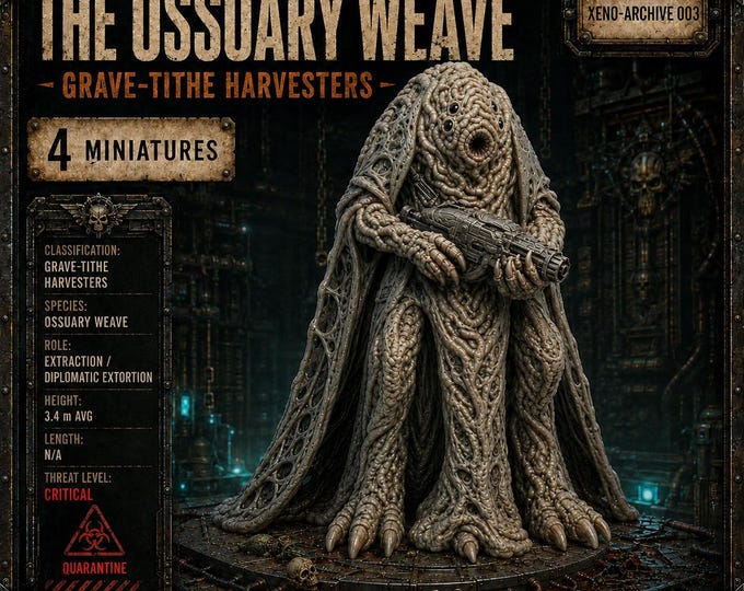 The Ossuary Weave | 4 HGM Underworks Grave-Tithe Harvester Resin Miniatures