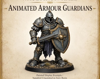 Vaultiron Hall Animated Armour Guardians - HGM Exclusive Resin Fantasy Miniatures - 5
