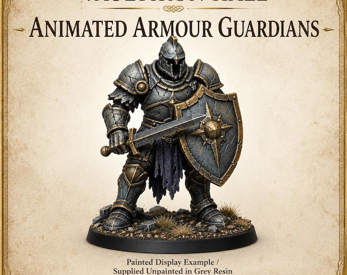 Vaultiron Hall Animated Armour Guardians - HGM Exclusive Resin Fantasy Miniatures - 5
