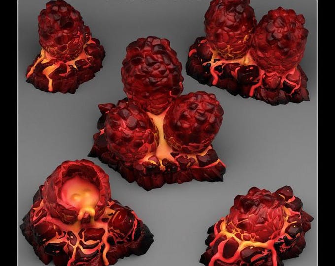 Magna Dragon Eggs Wargaming Terrain Objectives | Fantastic Plants and Rocks | PathFinder | Mini | Dungeons and Dragons | Fantasy | RPG