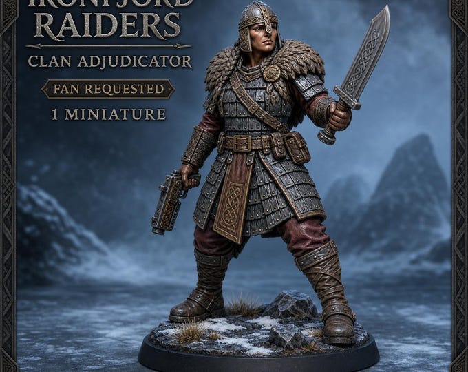 Ironfjord Clan Adjudicator | Resin Sci-Fi Viking Officer | HGM Exclusive
