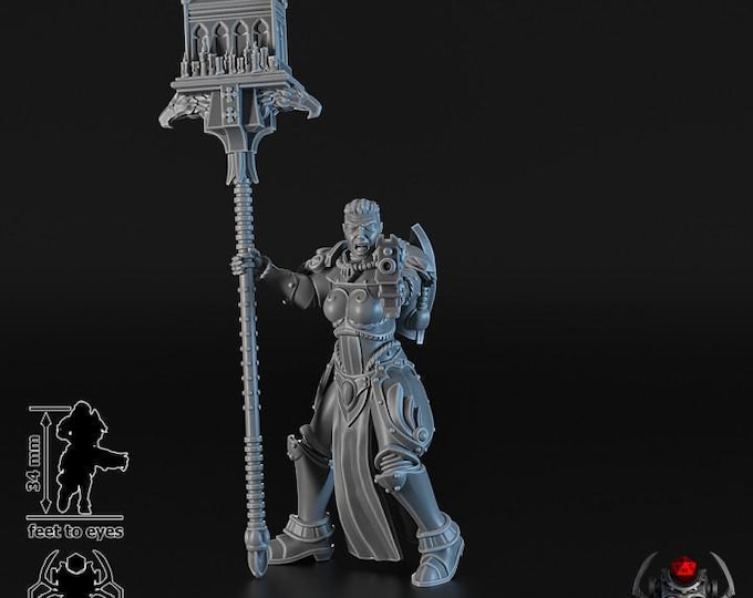 Widows of Retribution Standard-Bearer • 32mm Grimdark - Sci-Fi Wargames & TTRPG | Eight Legs Miniatures mini