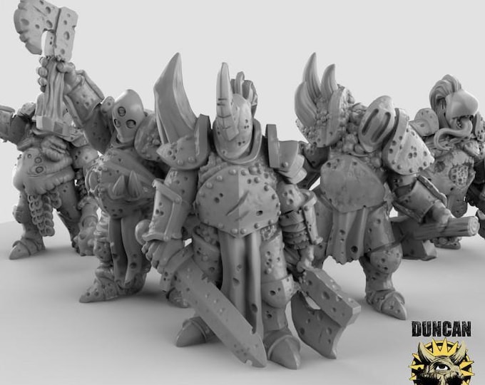 Plague Knights Chaos Warriors Set 1 | Duncan Shadow| PathFinder | Mini | Tabletop Wargaming | Dungeons and Dragons | Resin | Fantasy | RPG