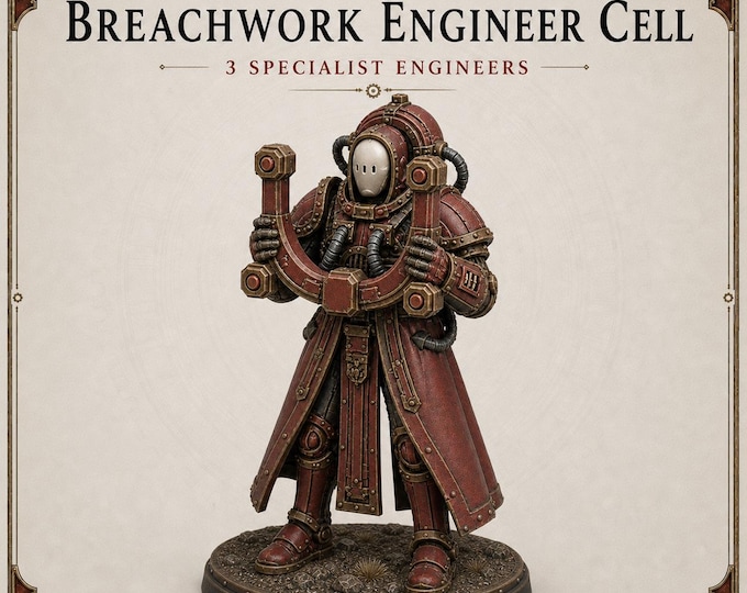 Hollow Legion Breachwork Engineer Cell | 3 Gothic Sci-Fi Resin Miniatures | HGM Exclusive