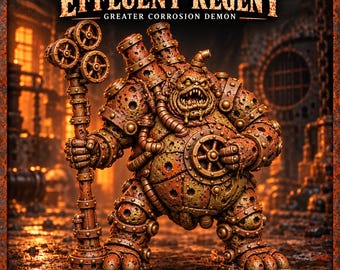 Effluent Regent Greater Corrosion Demon | Rust Legion Resin Monster | 130mm Base Option | HGM Exclusive