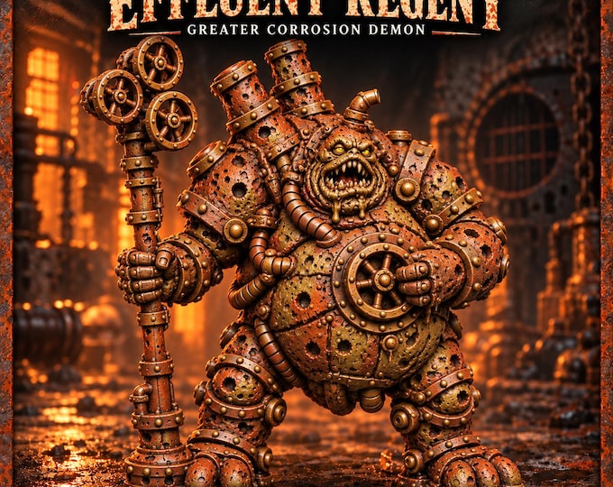 Effluent Regent Greater Corrosion Demon | Rust Legion Resin Monster | 130mm Base Option | HGM Exclusive