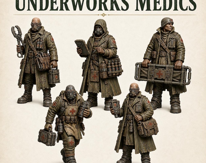 UnderWorks Medics - HGM Exclusive Resin Grimdark Hive NPC Miniatures