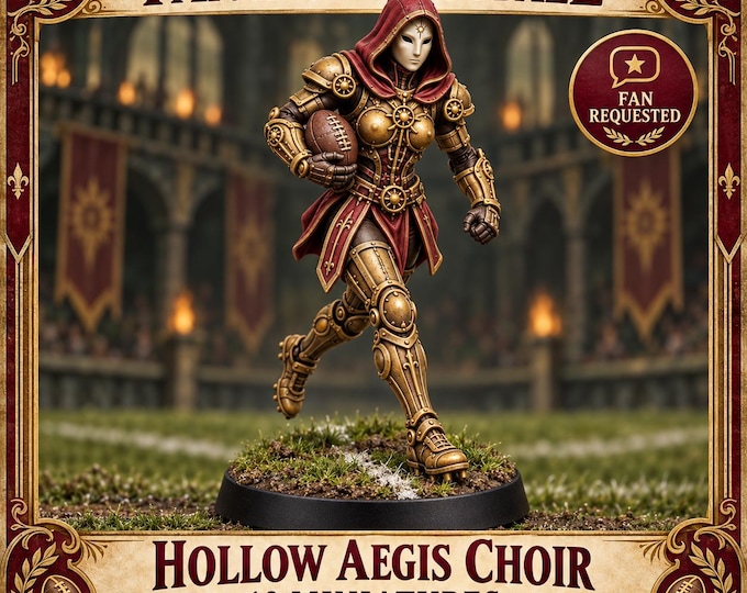 Hollow Aegis Choir - Fantasy Football Team – 16 Female Resin Miniatures, 32mm Scale | Highland Gaming Minis