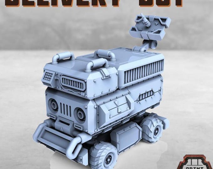 Delivery Bot - Print Minis - Grimdark - Print Minis - Fantasy Resin Miniature