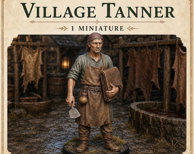 Lowroad Village Tanner | Medieval Fantasy NPC | HGM Resin Miniature