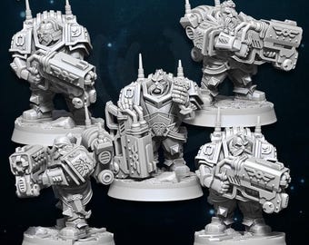 Space Dwarfs Prospectors - WildMesh - Sci-Fi Grimdark Squad Miniatures