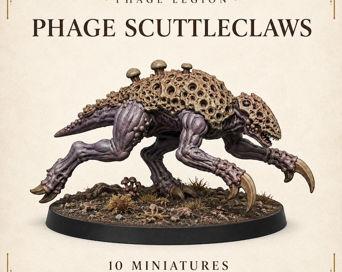 Phage ScuttleClaws - Phage Legion - Legion Wars - Exclusive Highland Gaming Minis - Tabletop Wargaming Multi-Verse Grimdark OPR Sci-Fi