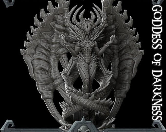 Chaos Goddess Of Death - Rocket Pig Games - Tabletop Wargaming for Grimdark | OPR Sci-Fi & Fantasy Resin Mini
