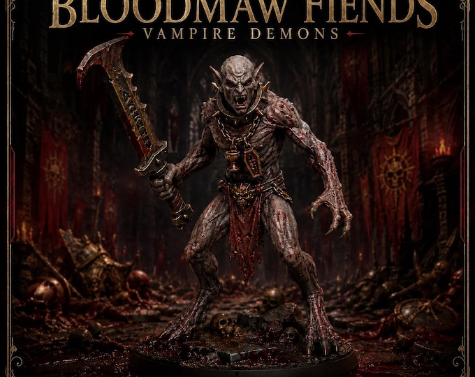 BloodMaw Fiends – Full Set of 10 Vampire-Demon Resin Miniatures – HGM Exclusive