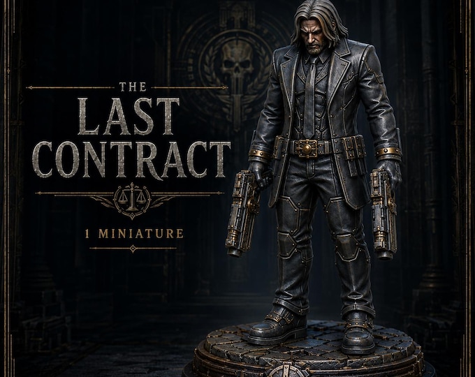 The Last Contract 32mm Dual Pistol Resin Character – Legends of Judgement – HGM Exclusive