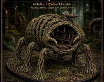 Crownroot Rootvault Carrier | Heavy Transport Walker | Unpainted Resin Miniature | 170mm Oval Base Option