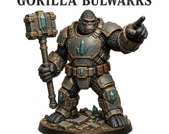 Gorilla Bulwarks | Stone Legion 32mm Heavy Resin Infantry, 5/10/20 | HGM Exclusive