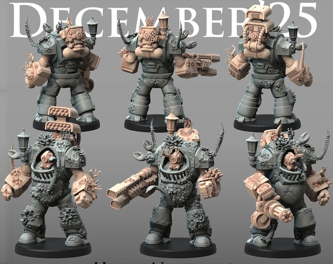 Shark Marines Heavy Nautilus - Printerra Studios - Tabletop Wargaming Miniature for Grimdark | OPR | Sci-fi