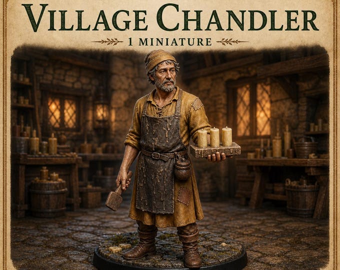 Lowroad Village Chandler | Medieval Fantasy NPC | HGM Resin Miniature