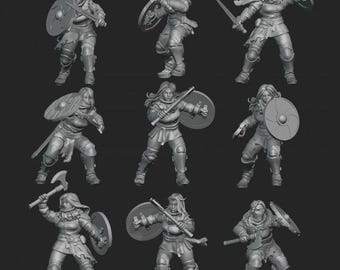 Shield Maidens - Frigid Miniatures - Tabletop Wargaming for Grimdark | Alternative  | OPR Sci-Fi mini