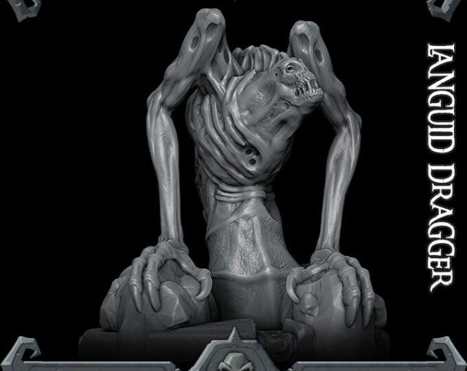 Languid Dragger - Rocket Pig Games - Tabletop Wargaming for Grimdark | OPR Sci-Fi & Fantasy Resin Mini