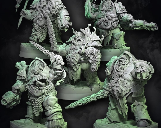 Chaos Plague Annihilators - Miniatures - Wildmesh - Tabletop Wargaming for Grimdark | Alternative  | OPR Sci-Fi mini