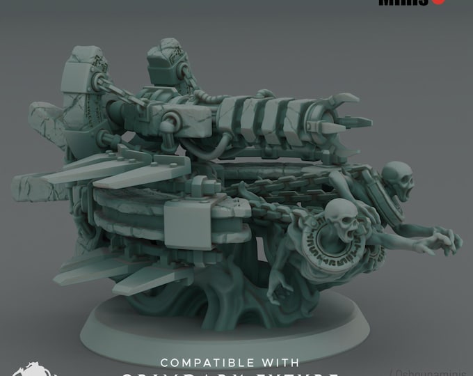 Trailed Cannon - Doomed Empire New Release Feb 26 - Oshounminis - Tabletop wargaming miniature for Grimdark | OPR | Sci-fi Living Metal